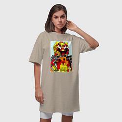 Футболка женская-платье Desondra2024 In Minecraft, цвет: миндальный — фото 2