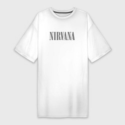 Футболка женская-платье Nirvana black album, цвет: белый