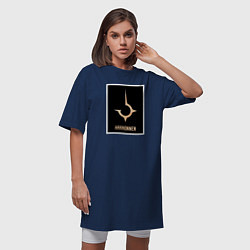 Футболка женская-платье Дом Харконненов из Дюна, цвет: тёмно-синий — фото 2