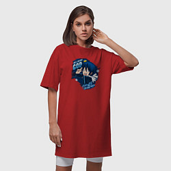 Футболка женская-платье Бездомный бог Ято доставка, цвет: красный — фото 2