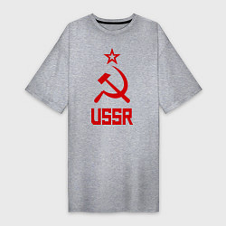 Футболка женская-платье СССР - великая держава, цвет: меланж
