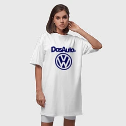 Футболка женская-платье Volkswagen Das Auto, цвет: белый — фото 2