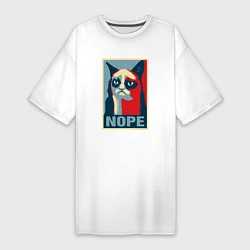 Женская футболка-платье Grumpy Cat NOPE