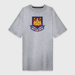 Футболка женская-платье West Ham United FC, цвет: меланж