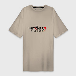 Футболка женская-платье The Witcher 3, цвет: миндальный