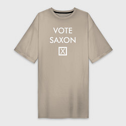 Футболка женская-платье Vote Saxon, цвет: миндальный