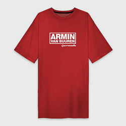 Футболка женская-платье Armin van Buuren, цвет: красный