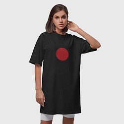 Футболка женская-платье Япония минимализм, цвет: черный — фото 2