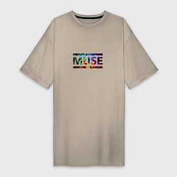 Футболка женская-платье Muse Colour, цвет: миндальный