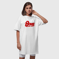 Футболка женская-платье Bowie Logo, цвет: белый — фото 2