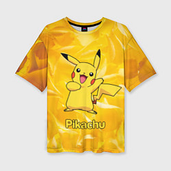 Женская футболка оверсайз Pikachu