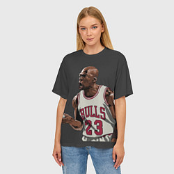 Футболка оверсайз женская Bulls 23: Jordan, цвет: 3D-принт — фото 2