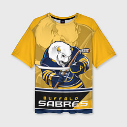 Футболка оверсайз женская Buffalo Sabres, цвет: 3D-принт