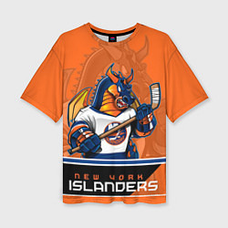 Футболка оверсайз женская New York Islanders, цвет: 3D-принт