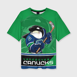 Футболка оверсайз женская Vancouver Canucks, цвет: 3D-принт