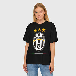 Футболка оверсайз женская Juventus: 3 stars, цвет: 3D-принт — фото 2
