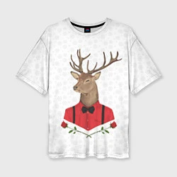 Женская футболка оверсайз Christmas Deer