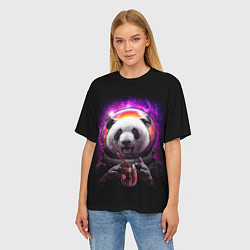 Футболка оверсайз женская Panda Cosmonaut, цвет: 3D-принт — фото 2