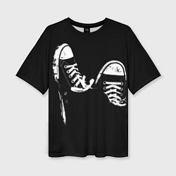 Футболка оверсайз женская Кеды, цвет: 3D-принт