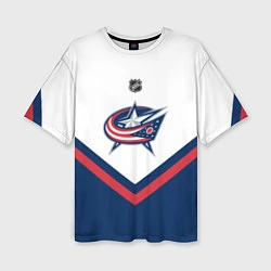 Женская футболка оверсайз NHL: Columbus Blue Jackets