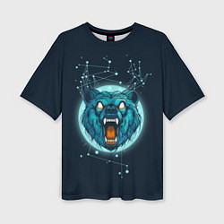 Футболка оверсайз женская Космический медведь, цвет: 3D-принт