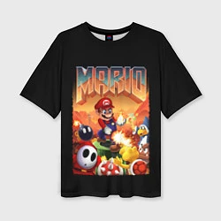 Женская футболка оверсайз Mario Doom