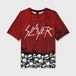 Футболка оверсайз женская Slayer Red, цвет: 3D-принт