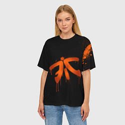 Футболка оверсайз женская Fnatic: Black collection, цвет: 3D-принт — фото 2