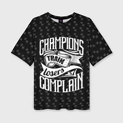 Женская футболка оверсайз Champions Train
