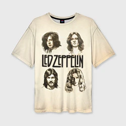 Женская футболка оверсайз Led Zeppelin Guys