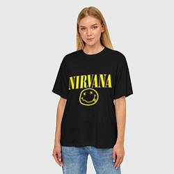 Футболка оверсайз женская Nirvana Rock, цвет: 3D-принт — фото 2