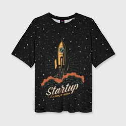 Женская футболка оверсайз Startup Space