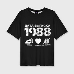 Футболка оверсайз женская Дата выпуска 1988, цвет: 3D-принт