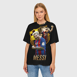 Футболка оверсайз женская Messi Star, цвет: 3D-принт — фото 2