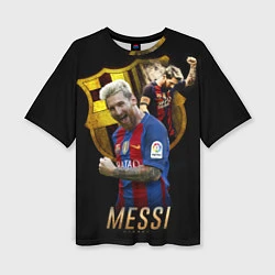 Футболка оверсайз женская Messi Star, цвет: 3D-принт