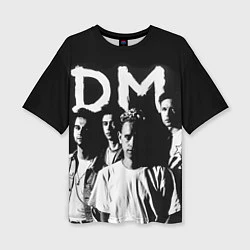 Женская футболка оверсайз Depeche mode: black