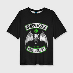 Женская футболка оверсайз Overkill: New Jersey
