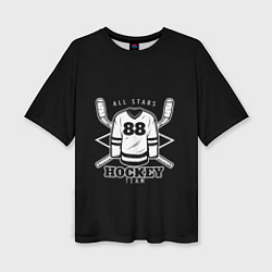 Футболка оверсайз женская Hockey Team, цвет: 3D-принт