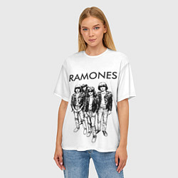 Футболка оверсайз женская Ramones Party, цвет: 3D-принт — фото 2