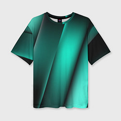 Женская футболка оверсайз Emerald lines