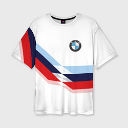 Женская футболка оверсайз BMW БМВ WHITE