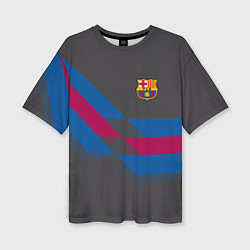 Женская футболка оверсайз Barcelona FC: Dark style