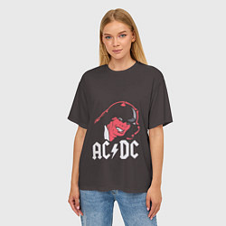 Футболка оверсайз женская AC/DC Devil, цвет: 3D-принт — фото 2