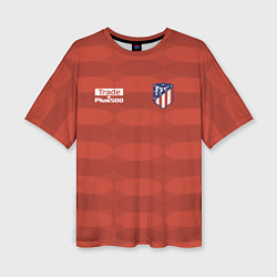 Женская футболка оверсайз Atletico Madrid: Red Ellipse