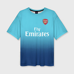 Футболка оверсайз женская Arsenal FC: Ozil Blue Away 17/18, цвет: 3D-принт