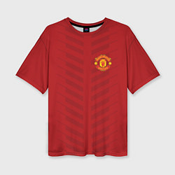 Женская футболка оверсайз Manchester United: Red Lines