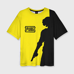 Женская футболка оверсайз PUBG: Yellow Shadow