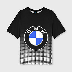 Футболка оверсайз женская BMW 2018 Black and White IV, цвет: 3D-принт