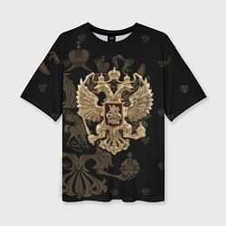 Женская футболка оверсайз Золотой Герб России