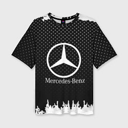 Футболка оверсайз женская Mercedes-Benz: Black Side, цвет: 3D-принт